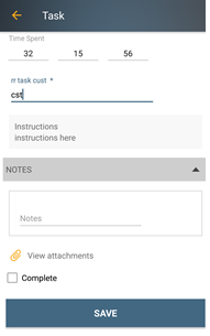 Android Perform Work Order